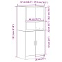 Mueble de cocina madera ingeniería envejecida 57x41,5x131,5 cm en Armarios de cocina | Comprar online en Foru.es