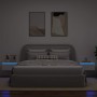 Mesitas de noche de pared con luces LED 2 unidades blanco en Muebles TV | Comprar online en Foru.es