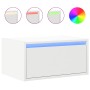 Mesitas de noche de pared con luces LED 2 unidades blanco en Muebles TV | Comprar online en Foru.es