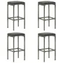 Set muebles bar jardín 9 piezas y cojines ratán sintético gris de vidaXL, Conjuntos de jardín - Ref: Foro24-3064827, Precio: ...