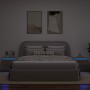 Mesitas de noche de pared con luces LED 2 unidades roble Sonoma en Muebles TV | Comprar online en Foru.es