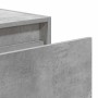 Mesitas de noche de pared con luces LED 2 uds gris hormigón en Muebles TV | Comprar online en Foru.es