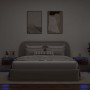 Mesitas de noche de pared con luces LED 2 uds roble ahumado en Muebles TV | Comprar online en Foru.es