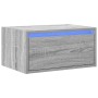 Mesita de noche de pared con luces LED gris Sonoma en Muebles TV | Comprar online en Foru.es
