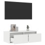 Mueble de TV con luces LED blanco 75x35,5x25 cm en Muebles TV | Comprar online en Foru.es