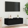 Mueble de TV con luces LED roble negro 75x35,5x25 cm en Muebles TV | Comprar online en Foru.es