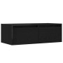Mueble de TV con luces LED roble negro 75x35,5x25 cm en Muebles TV | Comprar online en Foru.es