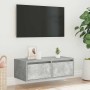 Mueble de TV con luces LED gris hormigón 75x35,5x25 cm en Muebles TV | Comprar online en Foru.es