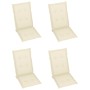 Sillas de jardín reclinables 4 uds madera maciza acacia cojines de vidaXL, Sillas de jardín - Ref: Foro24-3065379, Precio: 31...