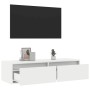 Mueble de TV con luces LED blanco 100X35,5x25 cm en Muebles TV | Comprar online en Foru.es
