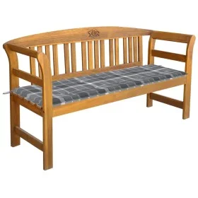 Banco de jardín con cojín madera maciza de acacia 157 cm de vidaXL, Bancos de jardín - Ref: Foro24-3064280, Precio: 194,16 €,...