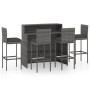 Juego de muebles de bar de jardín de 5 piezas y cojines gris de vidaXL, Conjuntos de jardín - Ref: Foro24-3064884, Precio: 51...