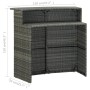 Juego de muebles de bar de jardín de 5 piezas y cojines gris de vidaXL, Conjuntos de jardín - Ref: Foro24-3064884, Precio: 51...