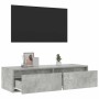 Mueble de TV con luces LED gris hormigón 100X35,5x25 cm en Muebles TV | Comprar online en Foru.es