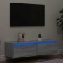 Mueble de TV con luces LED sonoma gris 100X35,5x25 cm en Muebles TV | Comprar online en Foru.es