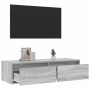 Mueble de TV con luces LED sonoma gris 100X35,5x25 cm en Muebles TV | Comprar online en Foru.es