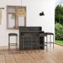 Juego de muebles de bar de jardín de 5 piezas y cojines gris de vidaXL, Conjuntos de jardín - Ref: Foro24-3064880, Precio: 32...