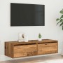 Mueble de TV con luces LED envejecida 100X35,5x25 cm en Muebles TV | Comprar online en Foru.es