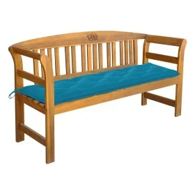 Banco de jardín con cojín madera maciza de acacia 157 cm de vidaXL, Bancos de jardín - Ref: Foro24-3064285, Precio: 188,83 €,...