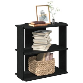 Librería de 3 estantes madera de ingeniería negro 60x30x60 cm en Librerías y estanterías | Comprar online en Foru.es