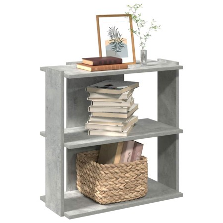Librería de 3 niveles madera gris hormigón 60x30x60 cm en Librerías y estanterías | Comprar online en Foru.es