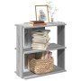 Librería 3 estantes madera ingeniería gris Sonoma 60x30x60 cm en Librerías y estanterías | Comprar online en Foru.es