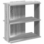 Librería 3 estantes madera ingeniería gris Sonoma 60x30x60 cm en Librerías y estanterías | Comprar online en Foru.es