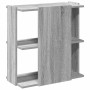 Librería 3 estantes madera ingeniería gris Sonoma 60x30x60 cm en Librerías y estanterías | Comprar online en Foru.es