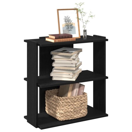 Librería de 3 estantes madera de ingeniería negro 60x30x80 cm en Librerías y estanterías | Comprar online en Foru.es