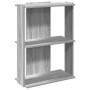 Librería 3 estantes madera ingeniería gris sonoma 60x30x80 cm en Librerías y estanterías | Comprar online en Foru.es