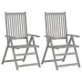 Sillas reclinables jardín y cojines 4 uds madera maciza acacia de vidaXL, Sillas de jardín - Ref: Foro24-3065383, Precio: 287...