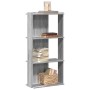 Librería 3 estantes madera ingeniería gris Sonoma 60x30x120 cm en Librerías y estanterías | Comprar online en Foru.es