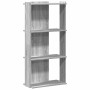 Librería 3 estantes madera ingeniería gris Sonoma 60x30x120 cm en Librerías y estanterías | Comprar online en Foru.es