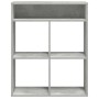 Estantería madera contrachapada gris hormigón 66x31x80 cm en Librerías y estanterías | Comprar online en Foru.es