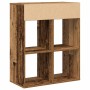 Estantería madera ingeniería madera envejecida 66x31x80 cm en Librerías y estanterías | Comprar online en Foru.es