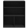Estantería madera ingeniería negra 60x30x71,5 cm en Librerías y estanterías | Comprar online en Foru.es