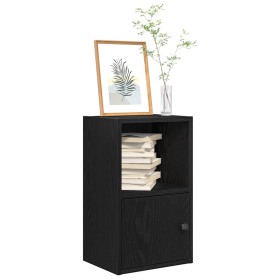 Estantería de madera de ingeniería roble negro 31x24x52 cm en Librerías y estanterías | Comprar online en Foru.es