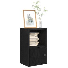 Estantería de madera de ingeniería roble negro 31x24x52 cm en Librerías y estanterías | Comprar online en Foru.es