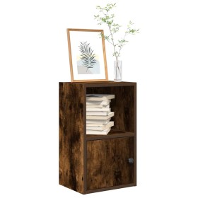 Estantería madera de ingeniería roble ahumado 31x24x52 cm en Librerías y estanterías | Comprar online en Foru.es