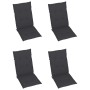 Sillas de jardín 4 uds madera de teca y cojines gris antracita de vidaXL, Sillas de jardín - Ref: Foro24-3065530, Precio: 517...