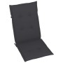 Sillas de jardín 4 uds madera de teca y cojines gris antracita de vidaXL, Sillas de jardín - Ref: Foro24-3065530, Precio: 517...