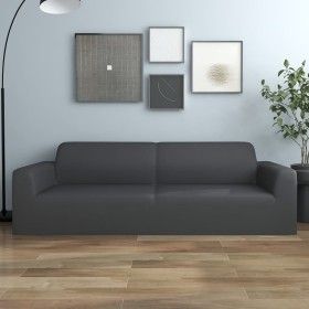 Funda elástica de sillón de 3 plazas poliéster jersey antracita de vidaXL, Fundas - Ref: Foro24-332938, Precio: 27,87 €, Desc...