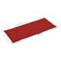 Sillas de jardín 4 unidades madera maciza de teca cojines rojos de vidaXL, Sillas de jardín - Ref: Foro24-3065536, Precio: 53...