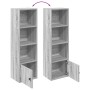 Estantería madera de ingeniería gris sonoma 31x24x102 cm en Librerías y estanterías | Comprar online en Foru.es