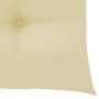 Sillas de jardín 6 uds madera de teca con cojines blanco crema de vidaXL, Sillas de jardín - Ref: Foro24-3065607, Precio: 400...