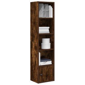 Estantería madera de ingeniería roble ahumado 31x24x127 cm en Librerías y estanterías | Comprar online en Foru.es