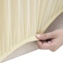 Funda elástica para sillón de 3 plazas poliéster jersey crema de vidaXL, Fundas - Ref: Foro24-332946, Precio: 25,59 €, Descue...