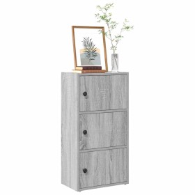 Estantería madera de ingeniería gris sonoma 40x24x77 cm en Librerías y estanterías | Comprar online en Foru.es