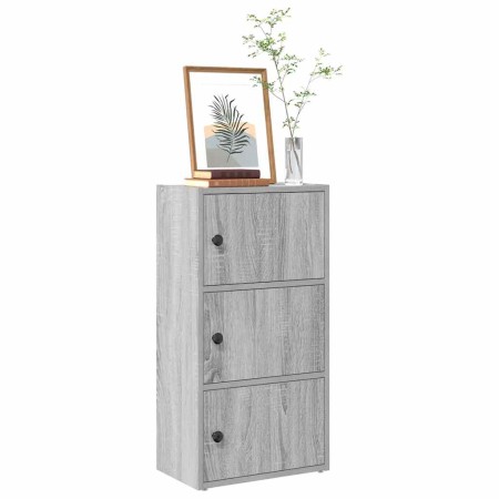 Estantería madera de ingeniería gris sonoma 40x24x77 cm en Librerías y estanterías | Comprar online en Foru.es