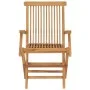 Sillas de jardín 4 uds madera teca con cojines crema blanco de vidaXL, Sillas de jardín - Ref: Foro24-3065634, Precio: 357,01...
